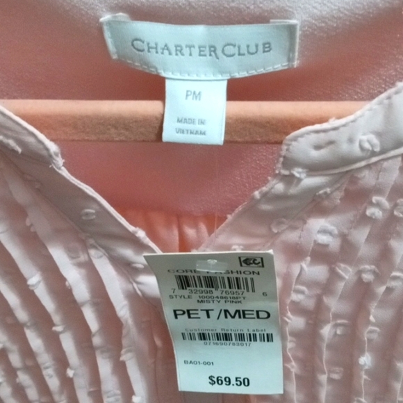 NWT - Charter Club - PET/MED - Misty Pink - Picture 6 of 6